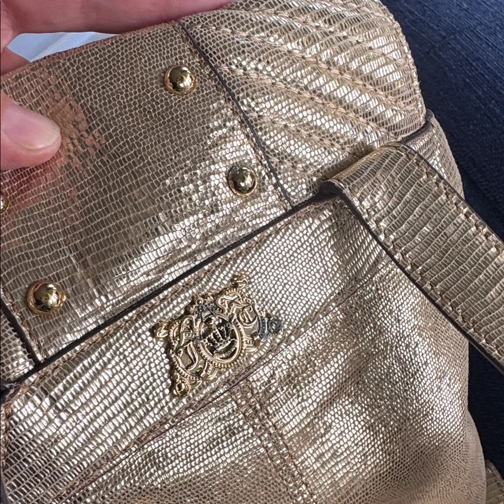 Gold genuine leather Backpack - Picture 5 of 14